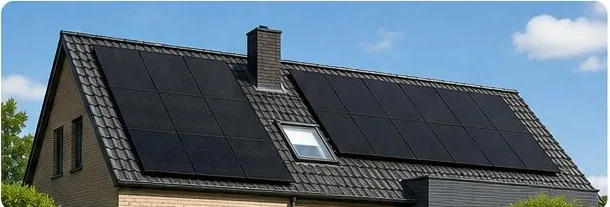 Zonnepanelen op een woonhuis geïnstalleerd door WATS-Energy